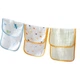 Дитячий рушник для обличчя PurCotton Baby Drool Bib, марлевий рушник з чистої бавовни, подарунковий набір, візерунок з фламінго, 4 шт., 25×25 см - изображение 3