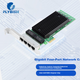 FLYBISH NA576-T4 PCIe X1 Gigabit Four-Port Network Card, 4 Electrical Ports E1G44ET Desktop Internal Wired Network Card, Intel 82576 Chip - изображение 4