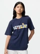 Футболка бавовняна жіноча Uniqlo 815658139 L Синя з принтом (1160134340) - зображення 8