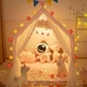 Палатка Little Dove игровая детская Единорог с ковриком и деревянными стойками - изображение 6