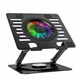 Подставка Wozinsky CoolBase RGB охлаждающая с вращением 360° для ноутбука и планшета Black (5907769387692) - изображение 3