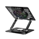 Подставка Wozinsky CoolBase RGB охлаждающая с вращением 360° для ноутбука и планшета Black (5907769387692) - изображение 5