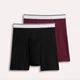 Набор трусы-боксеры 2 шт трусики мужские Jockey® Pouch Boxer Brief, размер M черные, бордовые - изображение 1
