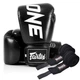 Боксерские перчатки Fairtex натуральная кожа 14 oz черные - изображение 1