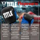 Боксерські рукавиці TITLE натуральна шкіра 14 oz чорні сині - зображення 3