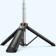Штатив Hurtel WC13YDS телескопический 1.3м с двойной лампой и держателем для телефона Черный (5907769360619) - изображение 15