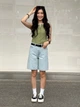 Джинсовые шорты женские Uniqlo 353198626 26 Голубые (1159957235) - изображение 8
