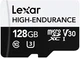 Карта пам'яті Lexar High Endurance microSDXC 128GB Class 10 UHS-I U3 V30 (LSDM10-128GABCNHE) - зображення 1