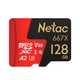 Карта памяти Netac P500 microSDXC 128GB Class 10 UHS-I U3 V30 A2 - изображение 1