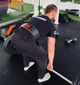 Пояс для важкої атлетики Active Point натуральна шкіра M чорний червоний - зображення 10