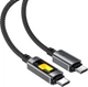 Кабель Acefast C21-03, Type-C to Type-C, 60W, Nylon, Aluminum Alloy connectors, 1.2 м Black (6974316284666) - изображение 3