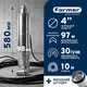 Насос шнековий глибинний Farmer 4QGD 550, H 97м, Q 30л/хв (кабель 10 м) - изображение 4