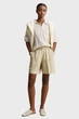 Жіночі бежеві лляні шорти BLEND PULL ON Gant 36 4020140 - изображение 2