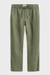 Чоловічі оливкові лляні брюки Gant M 1504040 - изображение 6