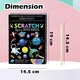 Набор гравюр - раскрасок Космос "Scratch Space Artcards" для творчества - изображение 2