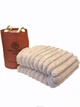 Плед Malloory Home Шарпей Королівська смужка 5 см в фирменной сумочке 200x220 см Бежевий - зображення 1