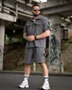 Літній комплект Stone Island TARANTINO темно сірий сорочка та шорти карго чоловічий XXXL - зображення 4