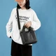 Городская сумка из канваса с регулируемым ремнем DailyTote, черная - изображение 5