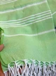 Великий пляжний рушник peshtemal L Green 100х180 см пештемаль на пляж в басейн хамам баню сауну світло-зелений - зображення 2