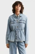 Жіноча блакитна джинсова куртка WITH TIE DETAIL Gant XS 4700408 - изображение 1