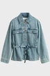 Жіноча блакитна джинсова куртка WITH TIE DETAIL Gant XS 4700408 - изображение 6