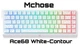 Игровая Клавиатура MCHOSE ACE68 HE White-Contour Магнитные Переключатели. Проводная 8000Hz/s. RGB Подсветка, 68 Клавиш, Switch 0.01mm. Rapid Trigger. Kailh God Switch - изображение 1