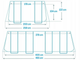 Каркасный бассейн для дачи Prism Frame Pool Intex Каркасный летний бассейн большой (400 x 200 x 122 см) - изображение 5