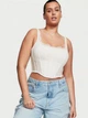 Сетчатый корсетный топ Victoria's Secret с кружевом 1160054129 (Молочный L) - изображение 3