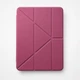 Чехол Case Pro Origami Smart Case Clear + Stylus для iPad Air 4/5 10.9" / iPad Pro 11" 2018-2022 с прозрачной задней частью и местом под стилус Dark Red бордовый - изображение 1