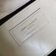 Женская кожаная сумка YSL Mini Nolita белого цвета с золотистой фурнитурой, через плечо, с цепочкой - изображение 8
