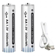 Комплект аккумуляторных батареек Kingtianli Li-ion AA 1.5V 3500mAh 2 шт с кабелем USB Type-C (10597) - изображение 1