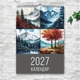 Календарь А3 настенный перекидной ПРИРОДА: ВСЕ СЕЗОНЫ 13 ЛИСТОВ ENTERSTORE 42х29.7 см (ART 250116) - изображение 1
