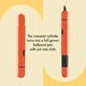 Ручка кулькова LAMY pico laserorange M22 чорний стрижень (4029951) - изображение 5