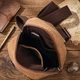 Сумка слинг через плечо мужская Vintage leather-21230 Коричневая - изображение 11