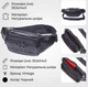 Сумка на пояс бананка мужская из натуральная кожи Vintage leather-21297 Черная - изображение 14