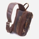 Сумка слинг через плечо мужская из натуральная кожи Vintage leather-21303 Коричневая - изображение 3