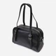 Сумка багет седло женская из натуральная кожи Vintage leather-22078 Черная - изображение 3
