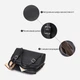 Сумка багет седло женская из натуральная кожи Vintage leather-22078 Черная - изображение 6