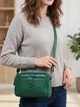Сумка кросс боди через плечо женская из натуральная кожи Vintage leather-22101 Зеленая - изображение 2