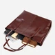 Сумка шоппер женская из натуральная кожи Vintage leather-22103 Коричневая - изображение 10