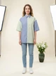 Сорочка жіноча оверсайз ASOS Design у синьо-зеленій смужці S - изображение 1