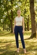 Топ кроп жіночий Missguided з коміром-поло кремовий 44-46 - зображення 4