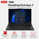 Ноутбук 14" Lenovo ThinkPad E14 Gen 7 AMD Ryzen 7 250 32GB 1TB SSD Radeon 780M DOS Eclipse Black (21T1S0P400) - зображення 1