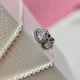 Серебряные серьги гвоздики Блестящее Сердце в стиле Pandora 925 пробы, женские серьги-пусеты с камнями в фирменной упаковке Пандор - изображение 3