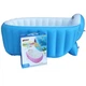 Надувная ванночка Intime Baby Bath Tub детская для купания от рождения до 4 лет размер 98х65х28 см Голубая - изображение 6