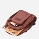 Сумка-рюкзак мужская тканевая 6 л Vintage leather-22150 6 л Коричневая - изображение 9