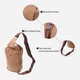 Сумка слинг через плечо мужская Vintage leather-22191 Коричневая - изображение 6
