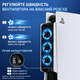 Вентилятор охлаждения IINE для PS5 Disc / Digital с 3 кулерами RGB, USB 3.0 хаб, контроль температуры - изображение 2