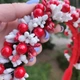 Обруч український з декором Червона калина під вишиванку - зображення 3