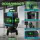 Лазерный уровень Makita SK700GDZ 4D, 16 линий, 360°, с зеленым лазером, LED-дисплеем, двумя аккумуляторами, штативом и чехлом для строительных и монтажных работ - изображение 4